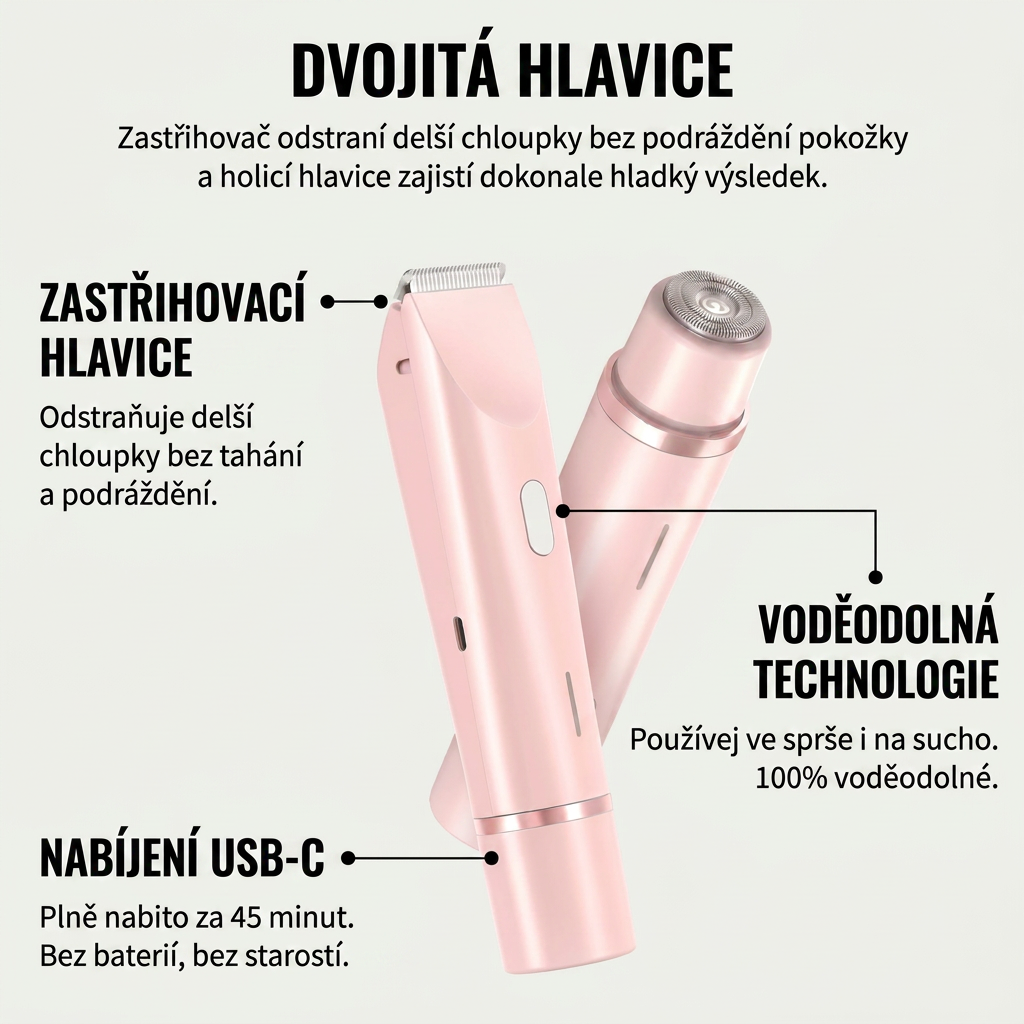 Mavella™ | Dámský zastřihovač 2 v 1 pro intimní partie a tělo